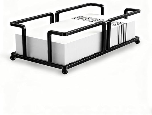 Bathroom Napkin Holder Bathroom Paper Towel Holder Bathroom Guest Towel Holder Tray for Bathroom Napkin Holder Guest Towels Disposable, Bathroom, Kitchen Dinning Table.Black