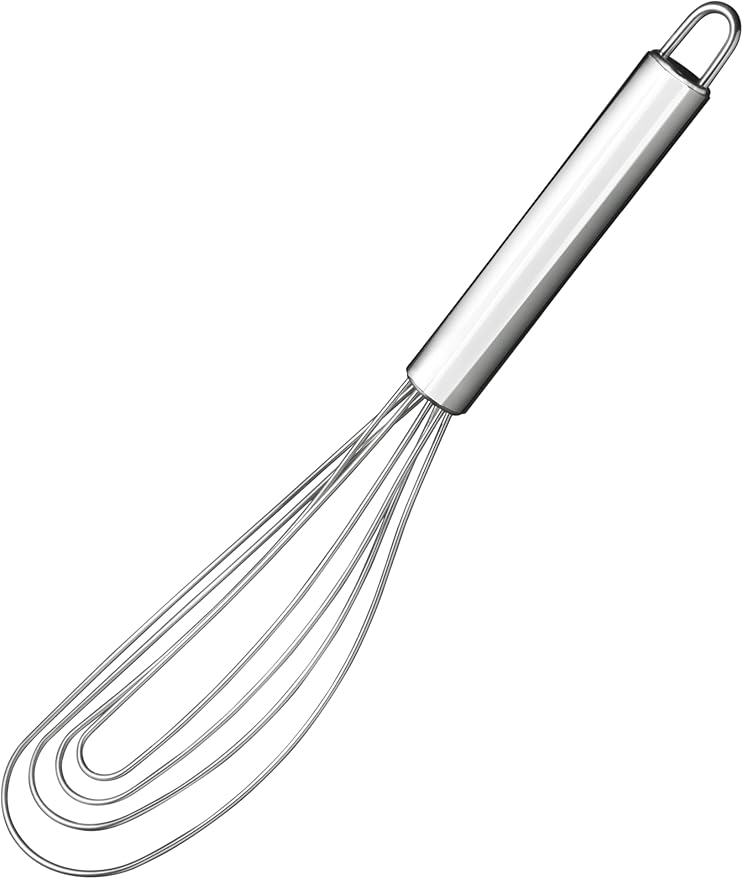 10.63" Stainless Steel Flat Whisk,Egg Beater for Blending,Whisking,Beating,or Stirring by Tafond