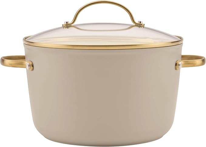 Farberware Forged Induction Ceramic Nonstick Cookware Set, 12-Piece, Taupe Pots & Pans