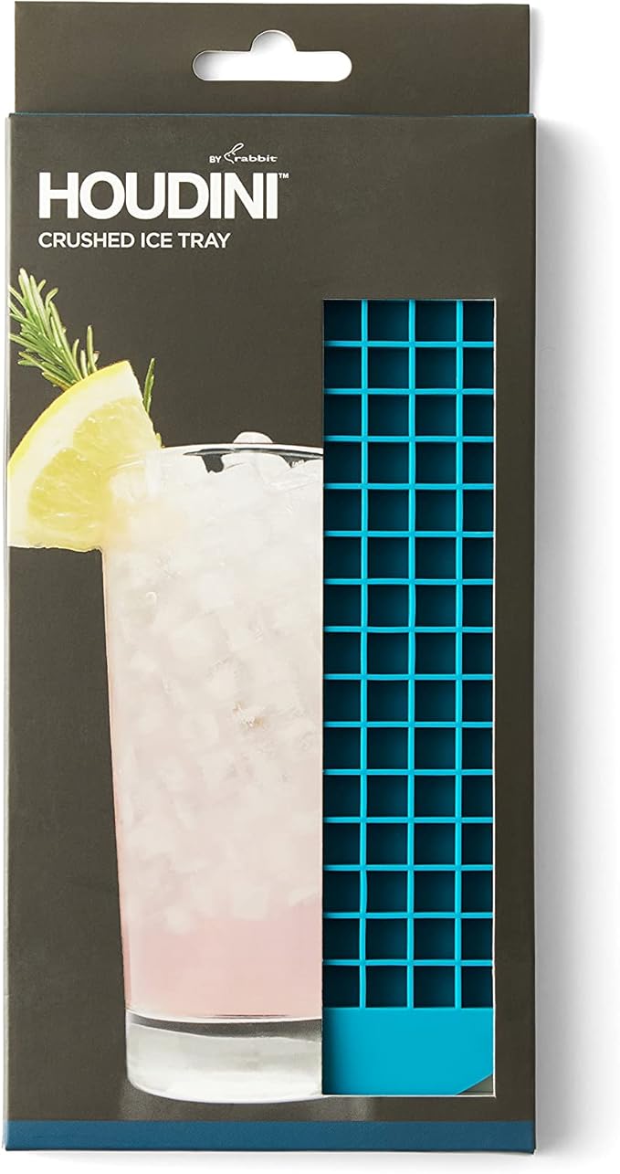 Houdini Crushed Ice Cubes Tray, Produces 160 Mini Cubes, Blue - Image 5