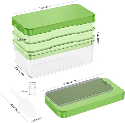 PHINOX Ice Cube Tray with Lid and Bin, 3 Pack Plastic Ice Cube Tray Molds, 84 pcs Ice Trays for freezer, Chilling Drinks, Whiskey & Cocktails, with Ice Container and Ice Scoop, BPA-Free - Image 3