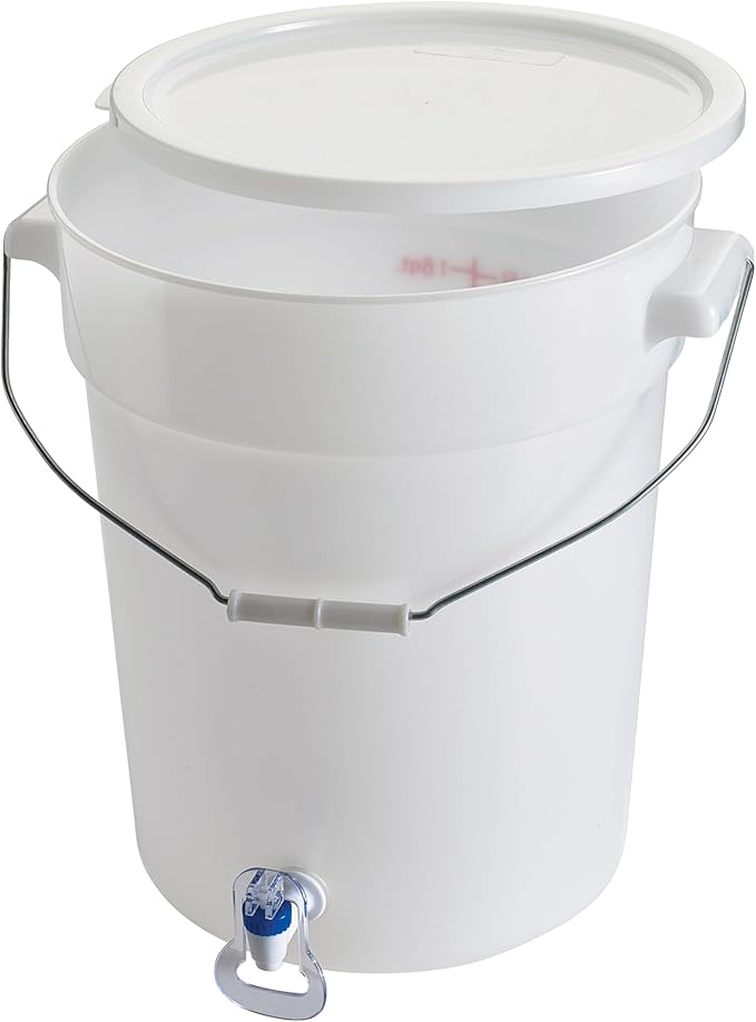 Beverage Dispenser White BPA Free Polypropylene 6 Gallon (PBDW-22) by Winco