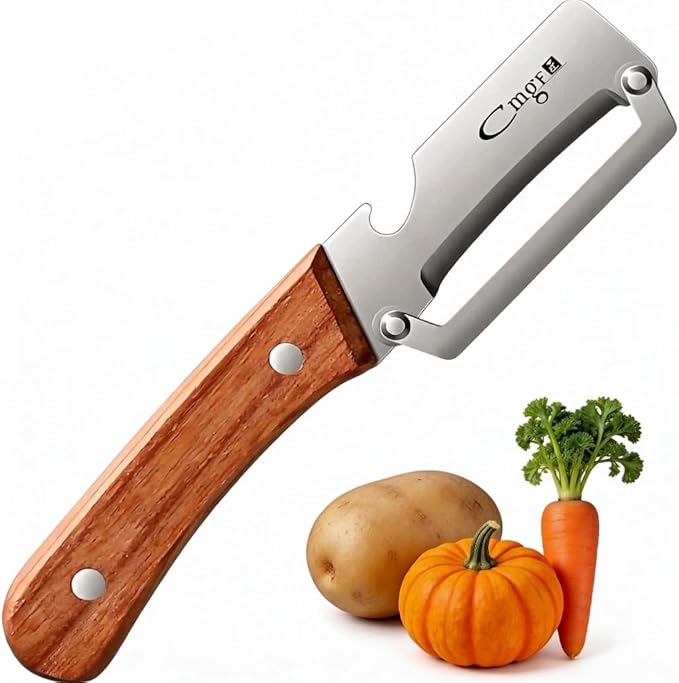 Vegetable Peeler,Nemesis of Bumpy Rough Root,(Right-Hand Only),Potato Peeler,Kitchen Sharp Stainless Steel Blade Veggie Gadgets for Fruit Apple Carrot Pumpkin Pineapple SugarCane Squash Papaya by Unknown