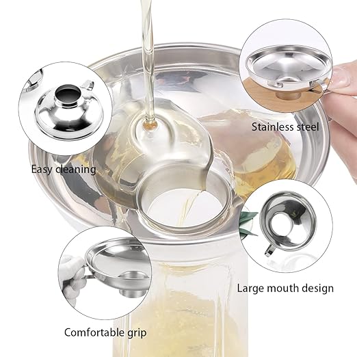 Canning Funnel for Kitchen Use, Wide Mouth Funnel for Mason Jars, Large Canning Funnels for Filling Bottles - Image 2