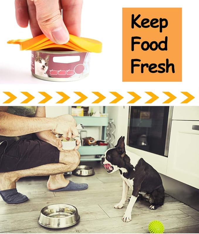 Comtim Pet Food Can Cover Silicone Can Lids for Dog and Cat Food(Universal Size,One fit 3 Standard Size Food Cans),Multi-colored - Image 6