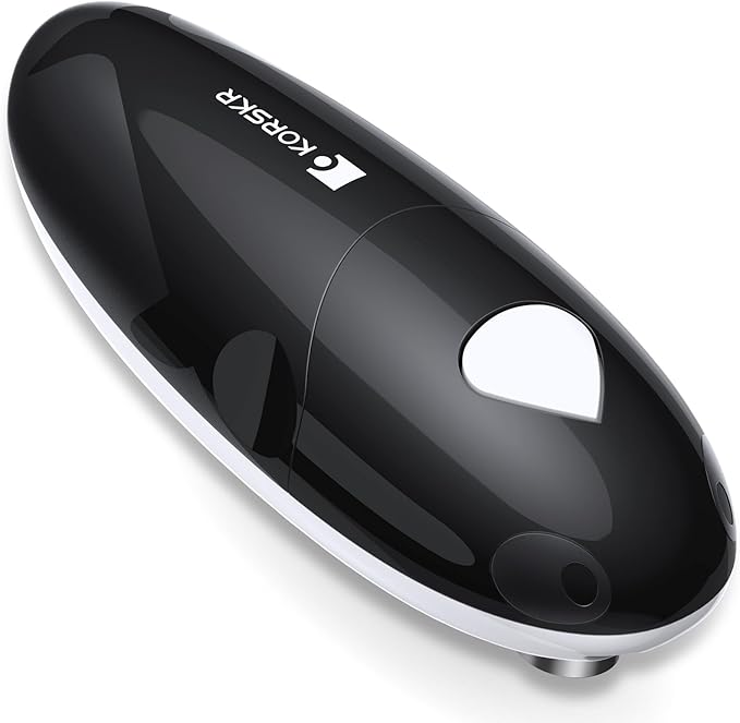 Electric Can Opener, Can Opener for Seniors, Suitable for Any Size Cans, Hands Free, Smooth Edge, Battery Powered, Automatic Can Opener is an Ideal Kitchen Gadget for Women and Left Handed People by KORSKR