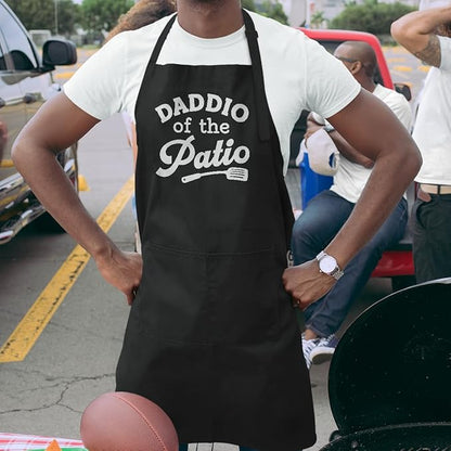 SANDJEST Funny Mens Aprons with Pockets for BBQ Grilling Cooking Grandpa Husband Apron for Birthday Christmas Father's Day