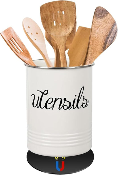 Magnetic RV Utensil Holder - Portable Metal Cutlery Organizer for Campers and Kitchen with Adhesive Magnet, Stylish Countertop Organizer and Kitchen Decor Caddy