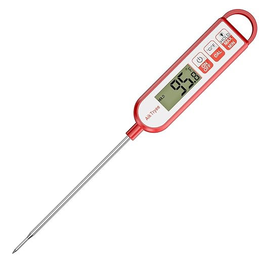 Digital Instant Read Meat Thermometer Kitchen Cooking Food Candy Thermometer for Oil Deep Fry BBQ Grill Smoker Thermometer by AikTryee by AikTryee