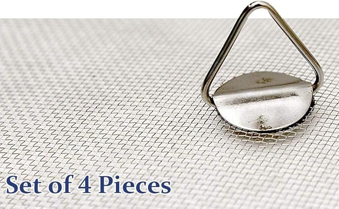 Stainless Steel Mesh Splatter Screen Set, 6-9 inch, 4 Piece Net Lid Covers for Cooking Steel Net Cover Food Cover/Milk cover/Multipurpose Net Lid Set