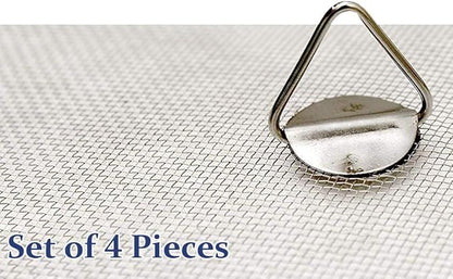 Stainless Steel Mesh Splatter Screen Set, 6-9 inch, 4 Piece Net Lid Covers for Cooking Steel Net Cover Food Cover/Milk cover/Multipurpose Net Lid Set