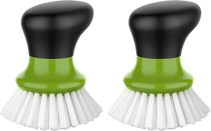MR.SIGA Dish Scrub Brush, Palm Brush Dish Scrubber with Ergonomic Grip, Kitchen Brushes for Dishes, Green, Pack of 2 by MRSIGA