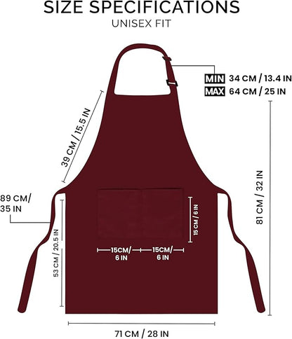 Utopia Kitchen 2 Pack Bib Apron, Adjustable with 2 Pockets, Water and Oil Resistant, Cooking Kitchen Chef Apron for Women Men - Image 2