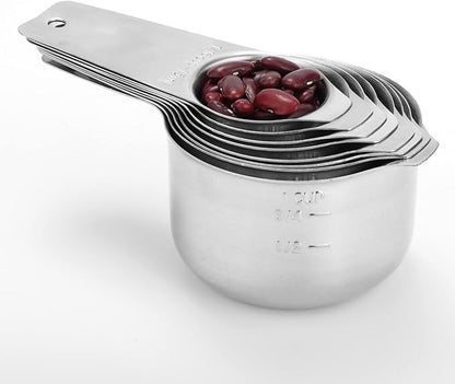 DOTINGHUX 8 Pcs Stainless Steel Measuring Cups Set, Kitchen Measuring Cup for Cooking and Baking - Image 5