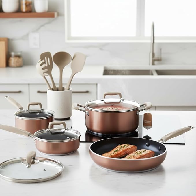 NutriChef 14-Piece Pots and Pans Set Non Stick – Induction Cookware Set, PFAS-Free Nonstick Cookware for All Cooktops, Includes Kitchen Utensils - Image 6