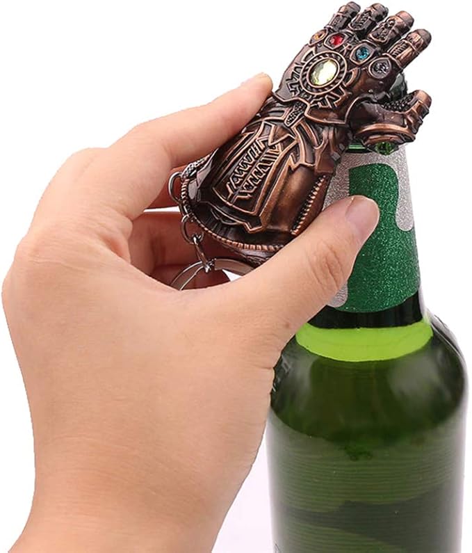 2-Pack Hammer Keychain Bottle Opener and Glove Keychain Bottle Opener, Beer Gifts Bottle Opener for Men, Husband, Dad, Grandpa, Boyfriend