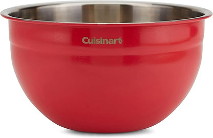 Cuisinart CTG-00-SMB Stainless Steel Mixing Bowls with Lids, Set of 3, Red - Image 4