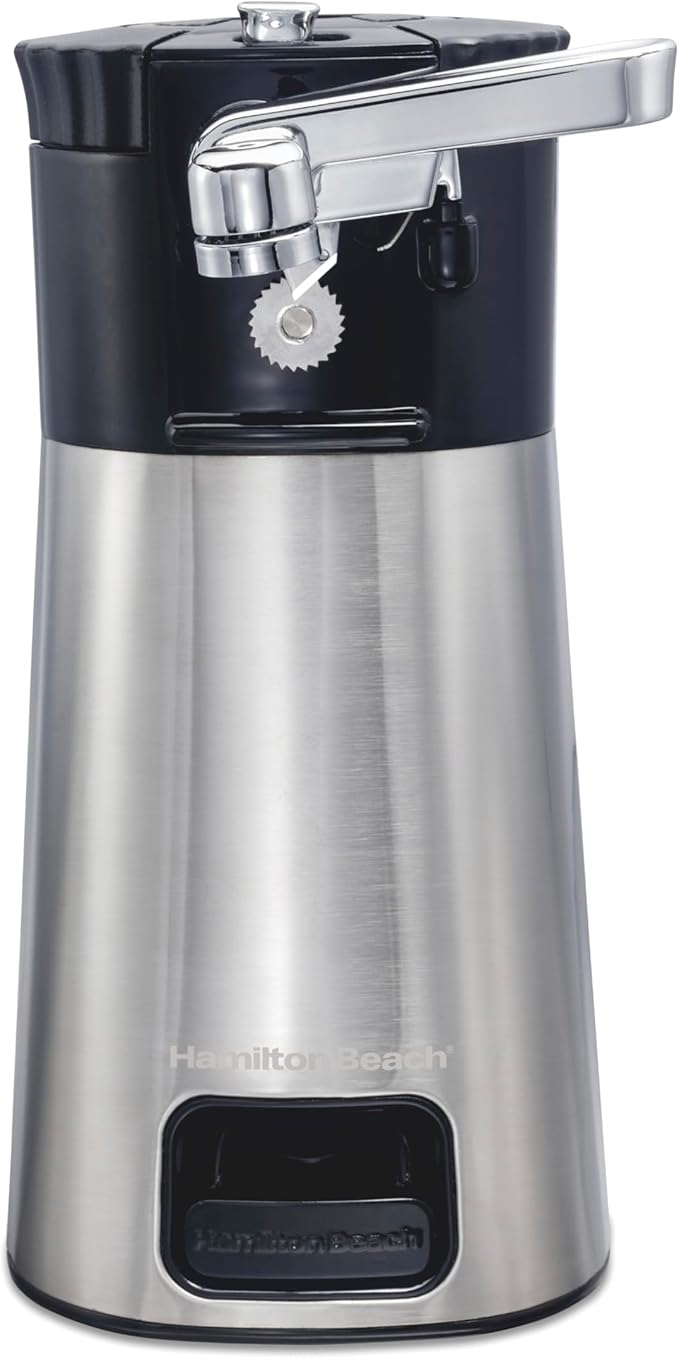 Hamilton Beach OpenStation Electric Automatic Can Opener for Kitchen with Multi Tool and Bottle and Jar Opening Tools, Auto Shutoff, Cord Storage, and Sure Cut Technology, Stainless Steel (76382) by HamiltonBeach