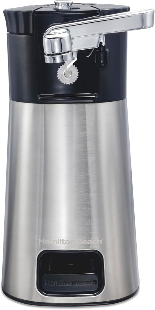 Hamilton Beach OpenStation Electric Automatic Can Opener for Kitchen with Multi Tool and Bottle and Jar Opening Tools, Auto Shutoff, Cord Storage, and Sure Cut Technology, Stainless Steel (76382) by HamiltonBeach