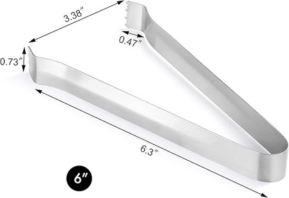 New Star Foodservice 42269 Restaurant-Grade Pom Tong, Stainless Steel, 6.5 inch, Set of 6, Silver - Image 3