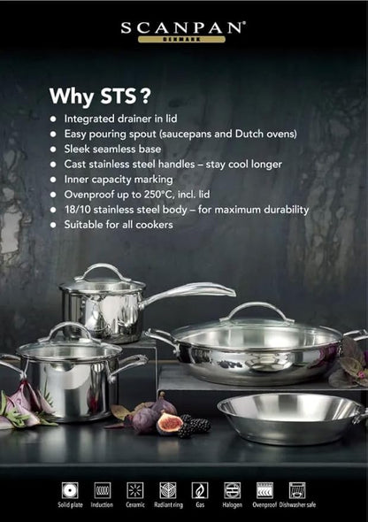 Scanpan STS 11.6QT Stock Pot with Lid