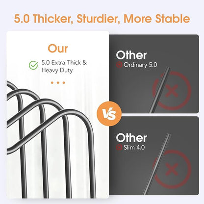 ORDORA 2 Pack Cutting Board Holder Stand Rack Organizer for Cabinet, 5mm Wire Storage Rack for Countertop, Baking Cookie Sheet Pan Organizer inside Cabinet, Chopping Board Holder for Pots and Skillets - Image 2