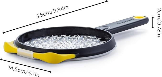 Dreamfarm Ograte Two-Sided Medium Food & Vegetable Speed-Grater with Non-Slip Bowl Hook & Foot - 3mm Medium Grater, Yellow - Image 2