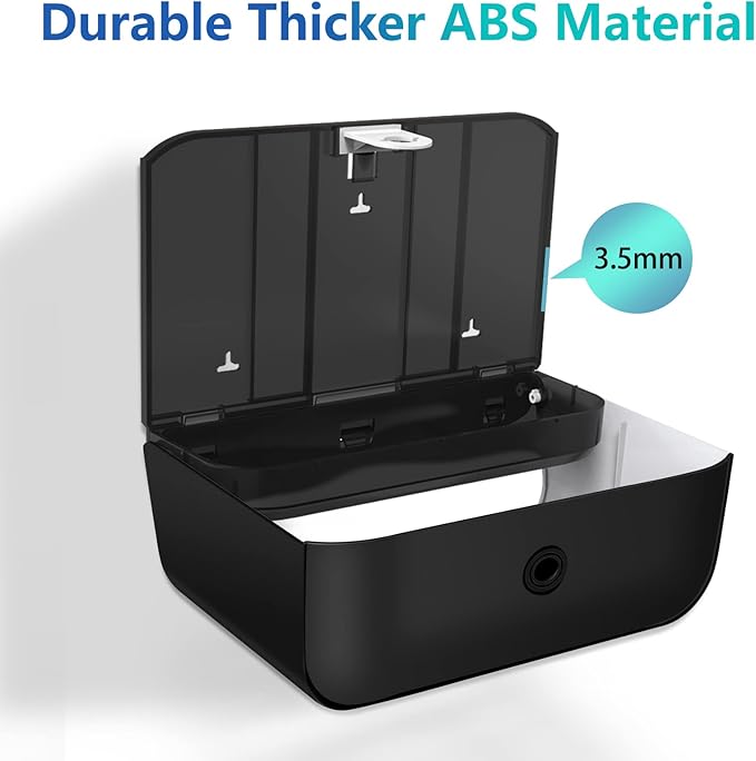   , Multifold/Trifold/C Fold Papers Dispenser, Bathroom Hand Towels Wall Mounted Tissue Holder, No-Drill Adhesive Commercial or Home Black - Image 6