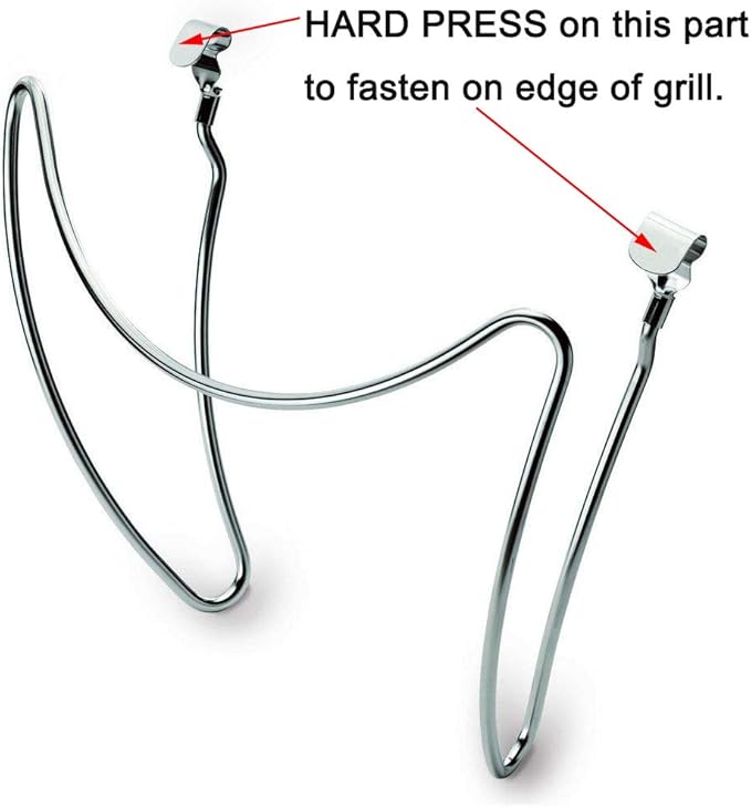QuliMetal Grill Lid Holder for Weber Charcoal Kettle Grill 22.5 Inch and 18.5 Inch, Kettle Grill Accessories for Weber Kettle, Slide a Side Lid Prop, Charcoal Grill Accessories, Stainless Steel