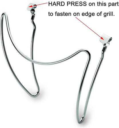 QuliMetal Grill Lid Holder for Weber Charcoal Kettle Grill 22.5 Inch and 18.5 Inch, Kettle Grill Accessories for Weber Kettle, Slide a Side Lid Prop, Charcoal Grill Accessories, Stainless Steel