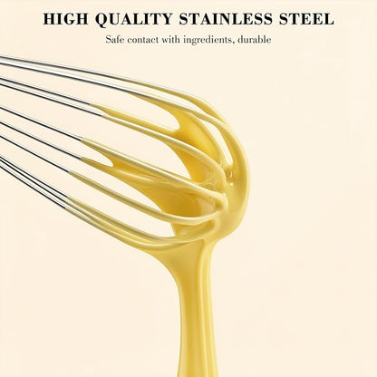 NileHome Whisk, Stainless Steel Wisk Set 8" 10" Kitchen Whisk Wisking Tool Kitchen Wisk Wire Whisks for Cooking, Whisking, Blending, Beating, Stirring-… - Image 4