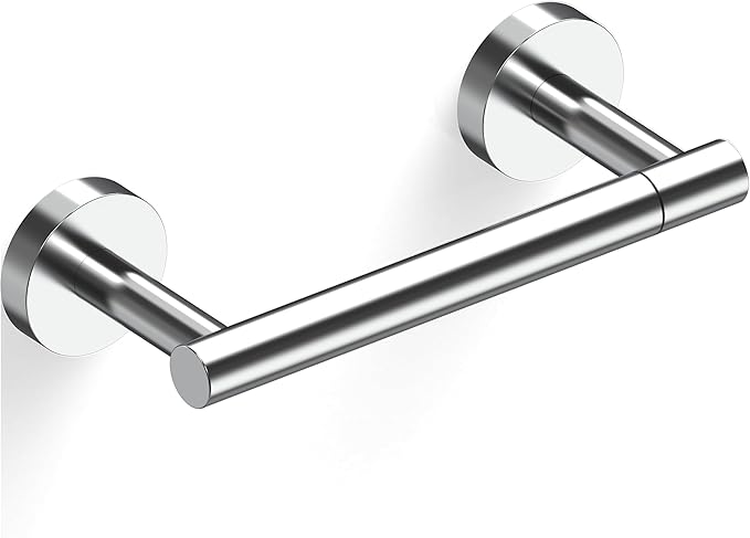 RARXTR Polished Finish Toilet Paper Holder SUS304 Stainless Steel Double Post Pivoting Toilet Paper Roll Holder Wall Mounted Toilet Tissue Holder for Commercial Bathroom RV