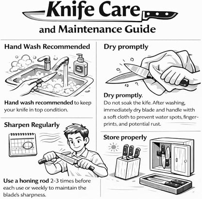 CAROTE 14 Pieces Knife Set with Block, Forged, High Carbon Stainless Steel Sharp Blade Block Knife Set, Dishwasher Safe Cutlery, Cream - Image 9