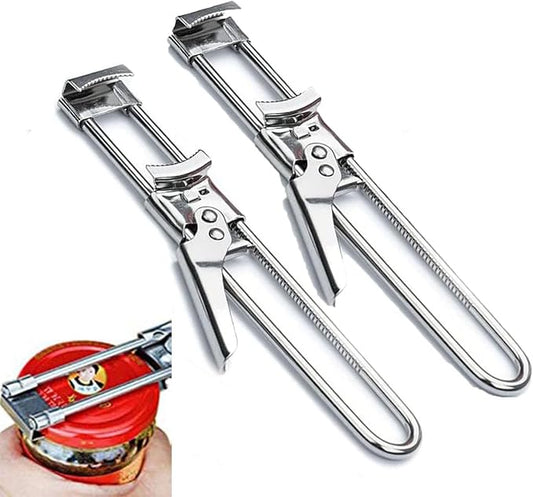 zengxiaoyun Master Jar & Bottle Opener, Adjustable Multifunctional Stainless Steel Can Opener Jar Lid Gripper, Manual,Kitchen Accessories（2Pcs） by Unknown