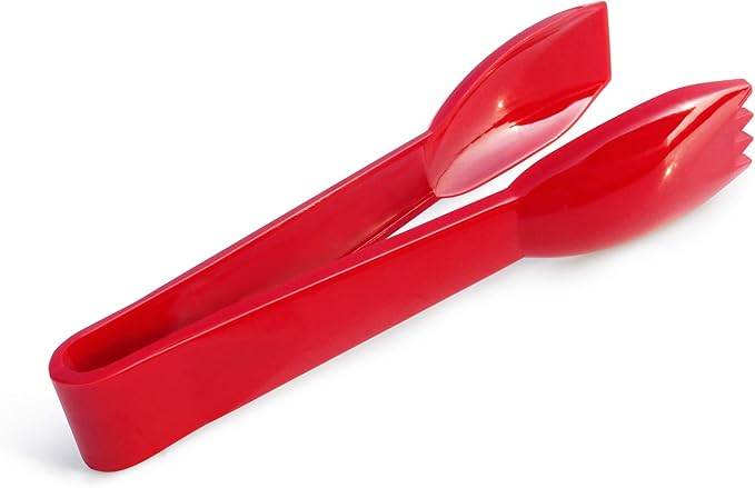 New Star Foodservice 35605 Utility Tong, High Heat Plastic, Straight Edge, 6 Inch, Set of 12, Red - Image 2