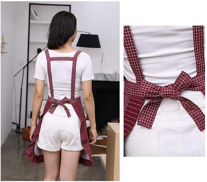 Cute Apron for Women with Pockets, Comfortable Kitchen Apron, Perfect for Cafe Shop, Baking, Gardening, Cooking.