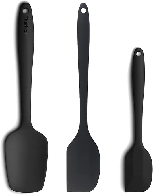3 Pcs Silicone Spatula,Food Grade Rubber Spatula, Spatulas Silicone Heat Resistant, Used for Baking, Cooking, non Stick, Dishwasher Safe, BPA Free by Unknown