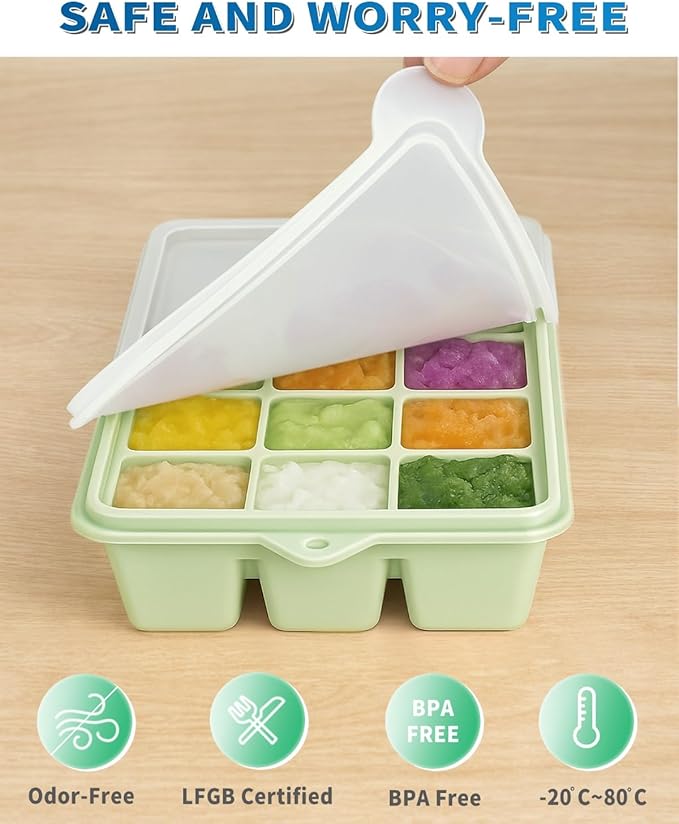 Silicone Ice Cube Tray with No-Spill Lid for Freezer, Easy Release Silicone Ice Trays with Cover, Compact for Kitchen, RV Freezer, Nice Ice for Coffee,Cocktail, Whiskey. - Image 3