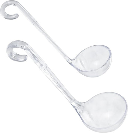 Chef Craft Plastic Dressing and Sauces Ladles, 1 Ounce 5.5 Inch and 2 Ounce 6 Inch 2 Piece Set, Clear by ChefCraft