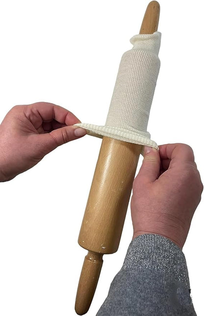 Regency Wraps Rolling Pin Cover for Non-Stick Dough Rolling, 100% Cotton Absorbs Excess Flour So Pastries Come out Light and Flakey, 15" Pack of 5 by RegencyWraps
