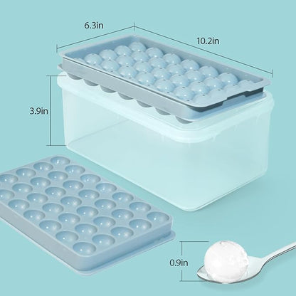 Ice Cube Trays with Lid and Bin, 1.0 IN Small Round Ice Cube Mold for Freezer - Easy Release Stackable Ice Ball Maker for Cocktail, Whiskey and Drinks,BPA-Free(1.0in/70 balls&box) - Image 5