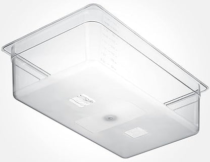 CURTA 6-Pack Full Size 6" Deep NSF Polycarbonate Food Pans | Dishwasher & Freezer Safe Clear Container for Prep Tables, Buffet, Salad Bar, Commercial & Home Kitchen
