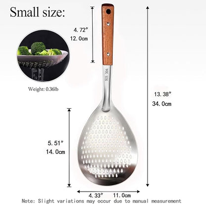 Spider Strainer Stainless Steel with Wood Handle for Deep Frying Pasta Cooking Kitchen Utensil
