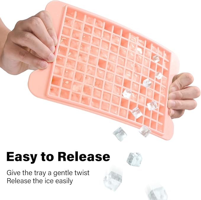 Mini Ice Cube Tray for Freezer: FDDBI Small Ice Trays for Freezer with Bin - 117×4PCS Easy Release Nugget Ice Tray - Crushed Ice Tray with Container - Image 4
