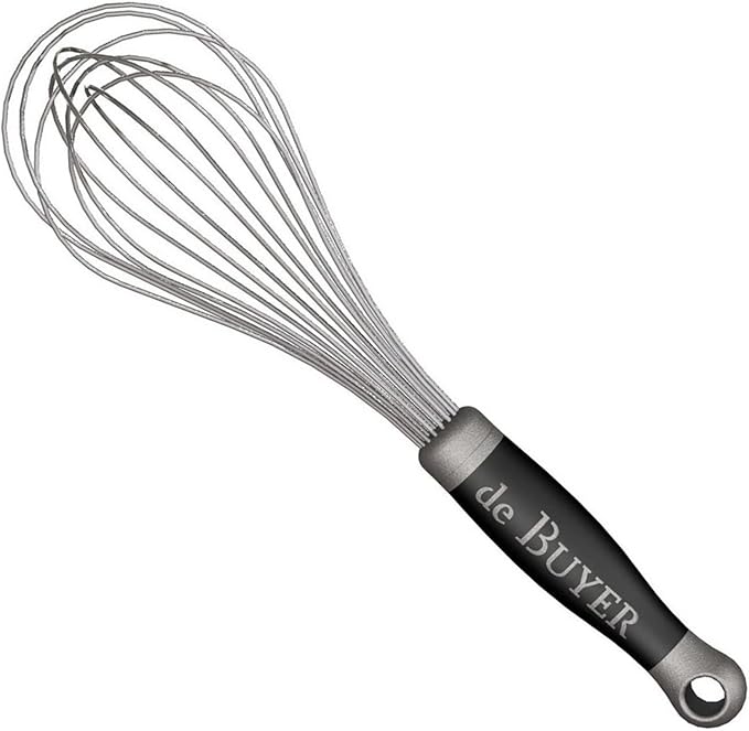 de Buyer GOMA Universal Whisk - 11.75” - Ideal for Commercial & Home Kitchens - Designed for Heavy, Frequent Use - Ergonomic & No-Slip Grip - Dishwasher Safe by deBuyer