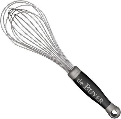de Buyer GOMA Universal Whisk - 11.75” - Ideal for Commercial & Home Kitchens - Designed for Heavy, Frequent Use - Ergonomic & No-Slip Grip - Dishwasher Safe by deBuyer