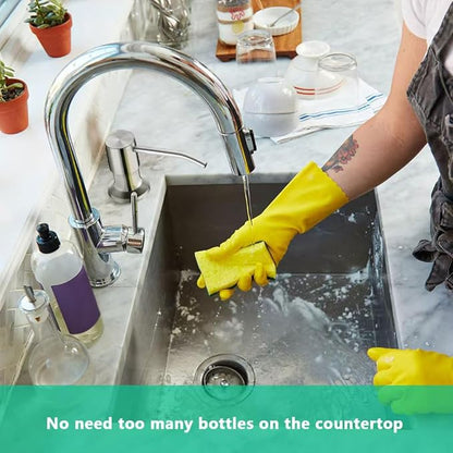 Soap Dispenser for Kitchen Sink, Built in Sink Soap Dispenser (Brushed Nickel), Countertop Soap Dispenser Pump with 47" Extension Tube kit, No Need to Fill Little Bottle Again (Longer Thread Shaft) - Image 5