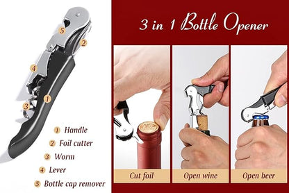 Kit-Home Professional Waiter Corkscrew Wine Openers Set (50 PCS),Upgraded with Heavy Duty Stainless Steel Hinges Wine Key for Restaurant Waiters, Sommelier, Bartenders - Image 4
