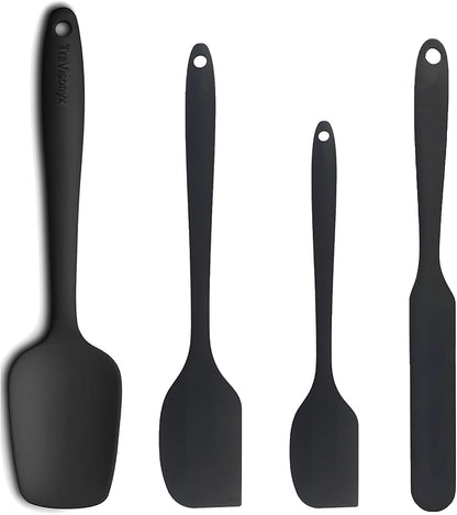 4 Pcs Silicone Spatula,Food Grade Rubber Spatula, Spatulas Silicone Heat Resistant, Used for Baking, Cooking, non Stick, Dishwasher Safe, BPA Free by Unknown