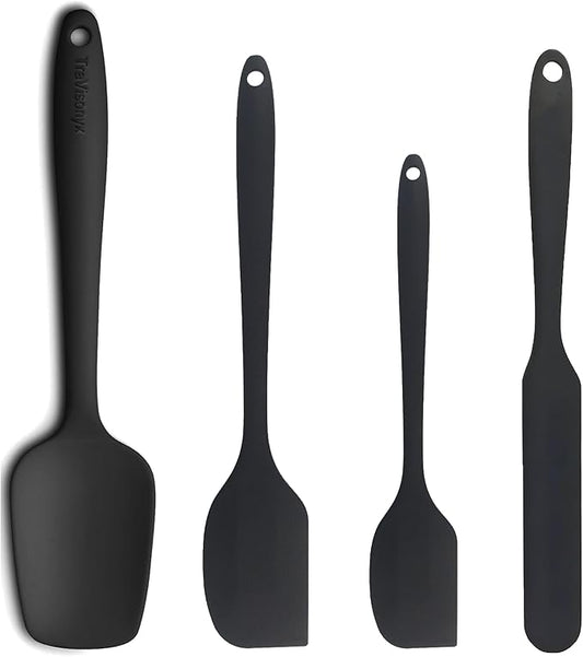 4 Pcs Silicone Spatula,Food Grade Rubber Spatula, Spatulas Silicone Heat Resistant, Used for Baking, Cooking, non Stick, Dishwasher Safe, BPA Free by Unknown